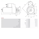 Démarreur pour Volvo Penta MD22 TAMD22 Perkins